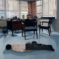 He Sold Used Office Furniture, c.2010 (tinta acrílica sobre papel)