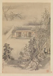 Bebendo no jardim de bambu, 1773.