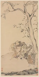 Zhong Kui Apoiado por Fantasmas