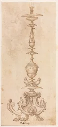 Desenho de um castiçal