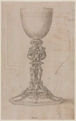 Projeto para um cálice reto, meados dos anos 1500.