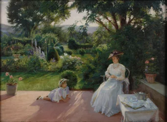Jardim da avó (óleo sobre tela)