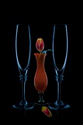 Flautas de tulipa íntimas