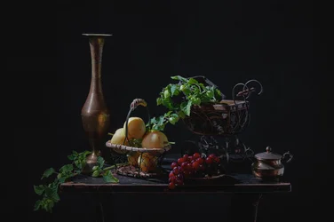 Natureza-morta de fruta melancólica