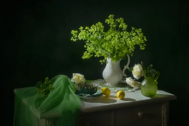 Natureza-morta verde primaveril