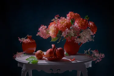 Vibrante natureza-morta floral