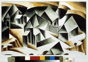 Birsk (Rússia). Peinture de Lyubov (Lioubov) Sergeyevna Popova (1889-1924), huile sur toile