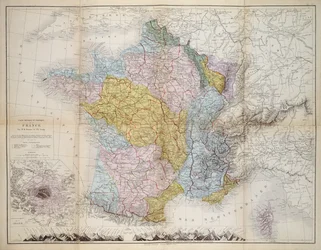 Mapa de França, c. 1830-40