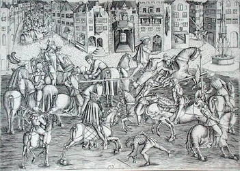 O Torneio, c.1500 (gravura)