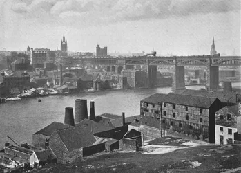 Newcastle-on-Tyne, dos bancos de coelho, c1900