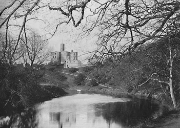 Castelo de Warkworth, c1896