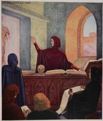 Henri de Mondeville ensinando anatomia, Universidade de Montpellier