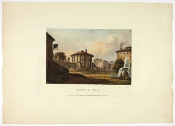 Templo de Vesta, placa dezanove das Ruínas de Roma