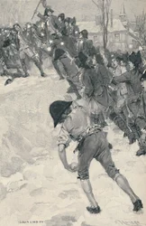 Bonaparte atacando fortes da neve na escola de Brienne, 1896
