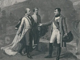 Encontro de Napoleão e Francisco I após Austerlitz, 1805, 1896