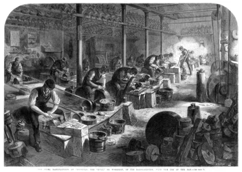 Fabricantes de aço de Sheffield, Yorkshire, 1866
