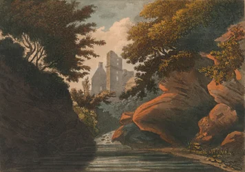 Castelo de Rosline, 1800.
