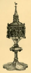 Pyx dourado de cobre, meados do século XV, 1881.
