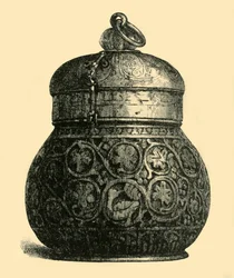 Caixa de marfim, 750-850 dC, 1881.