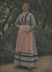Moça em um jardim