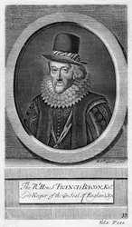 Sir Francis Bacon, visconde de St. Albans, filósofo inglês, cientista e estadista.
