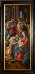 Adoração dos Magos, Tríptico, Painel direito, pintura sobre madeira