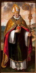 Agostinho de Hipona - Santo Agostinho (Agostinho de Hipona, 354-430), pintura de Maarten de Vos (Martin de Vos, Marten de Vos) (1532-1603)