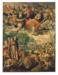 A tentação de Santo António (óleo sobre painel)