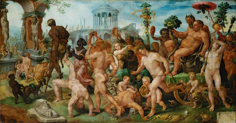 A procissão triunfal de Baco, c. 1536