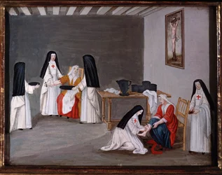 Freiras da Abadia de Port-Royal-des-Champs cuidando de doentes (pintura
