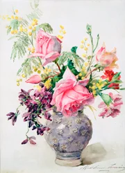 Vaso de rosas, c1865-1928