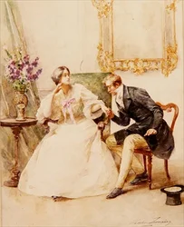 O Suitor (aguarela sobre papel)