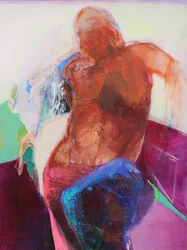 Inner Voice 1, 2022 (acrílico e pastel sobre tela)