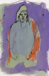 Sketchbook 10, 2024 (tinta de têmpera, tinta, carvão sobre papel)