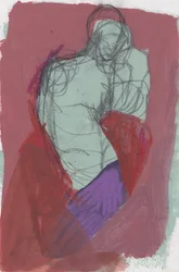 Sketchbook 15, 2024 (tinta de têmpera, carvão sobre papel)