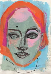 Sketchbook 24, 2025 (tinta de têmpera, tinta, pastel sobre papel)