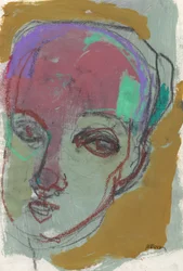 Sketchbook 26, 2025 (têmpera, pastel, lápis de cera sobre papel)