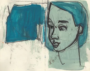 Sketchbook 33, 2025 (tinta de têmpera, tinta da China, lápis sobre papel)