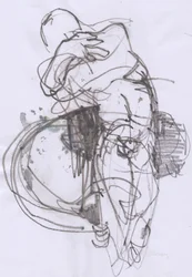 Sketchbook 3, 2024 (carvão sobre papel)