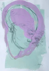 Sketchbook 44, 2025 (tinta de têmpera, carvão sobre papel)