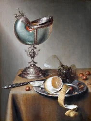 Ainda-vida com copo de Nautilus, c.1650