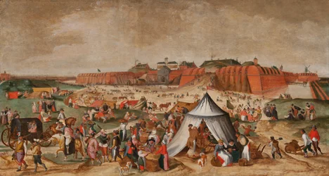 Demolição da Cidadela de Antuérpia, finais do século XVI (óleo sobre painel)