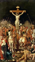 Calvário, painel central de um tríptico (óleo sobre tela transferido do painel)