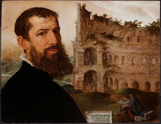 Autorretrato com o Coliseu, Roma