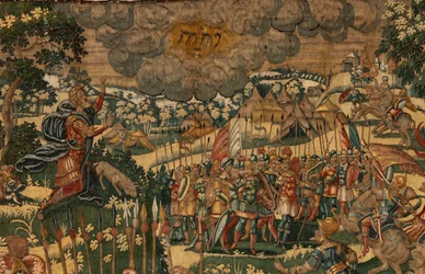 História de Gideon, finais do século XVI (seda e lã)
