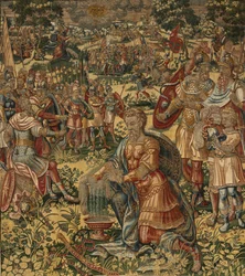História de Gideon, finais do século XVI (seda e lã)