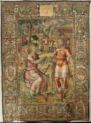 História de Gideon, finais do século XVI (seda e lã)