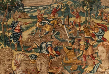 História de Gideon, finais do século XVI (seda e lã)