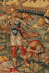 História de Gideon, finais do século XVI (seda e lã)