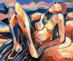 Nu feminino abstrato